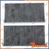 Filtre d'habitacle à charbon pour RENAULT | FCF-RE-028C, 16-123190020S